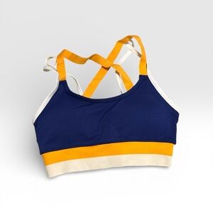 Cupshe Navy and Mustard bathing suit